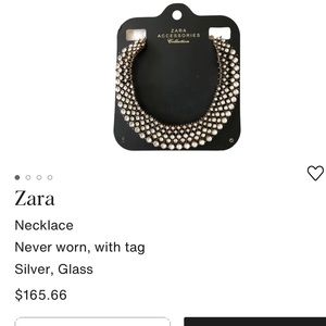 NWOT Zara Crystal Bib Necklace